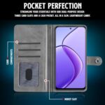 Shock Proof Flip Cover Back Case for Realme 13 5G | Magnetic Wallet Leather Case with Stand - Image 7