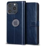 Shock Proof Flip Cover Back Case for Apple Iphone 15 Pro | Magnetic Wallet Leather Case with Stand - Image 5