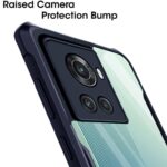 Shockproof Crystal Clear OnePlus 10R 5G | 10R Prime 5G Back Cover Case | 360 Degree Protection | Transparent Mobile Back Cover Case for 1+ OnePlus 10R 5G | Hybrid PC + TPU (Blue Bumper) - Image 4