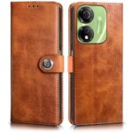 Shock Proof Flip Cover Back Case for Itel P55 5G | Magnetic Wallet Leather Case with Stand