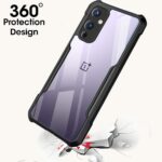 Shockproof Crystal Clear Back Cover Case for OnePlus 9 5G | 1+9 5G (Hard | Hybrid PC + TPU | Full Armour Device & Camera Protection | Black) - Image 3