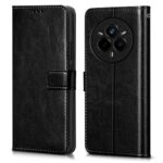 Shock Proof Flip Cover Back Case for Realme 14 Pro Plus 5G | Magnetic Wallet Leather Case with Stand