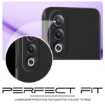 Back Cover for Oppo K12x 5G | Ultra Slim Soft Rubberised Case | Inner Velvet Fabric Lining | Matte Silicone Flexible Mobile Case | Camera Protection - Black - Image 5