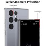 Ultra-Hybrid Clear Back Case Cover Designed for Samsung Galaxy S23 Ultra 5G | Sleek Hard Back | Cushion Edge Technology Shockproof Drop & Camera Protection Bump Transparent - Image 3