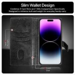 Shock Proof Flip Cover Back Case for Apple Iphone 14 Pro Max | Magnetic Wallet Leather Case with Stand - Image 7