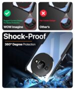 Shock Proof Clear Back Case Mobile Cover for Mi Redmi A3 | Redmi A3X | Poco C61 (Hard | Hybrid PC + TPU | Full Armour Device & Camera Protection | Black) - Image 7