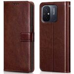Shock Proof Flip Cover Back Case for Xiaomi Redmi 12C | Magnetic Wallet Leather Case with Stand