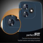 Back Cover for Tecno Pop 8 | Tecno Spark Go 2024 | Spark 20 | Ultra Slim Soft Rubberised Case | Inner Velvet Fabric Lining | Matte Silicone Flexible Mobile Case | Camera Protection - Blue - Image 8