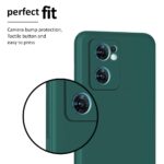 Back Cover for Oppo Reno 7 5G | Ultra Slim Soft Rubberised Case | Inner Velvet Fabric Lining | Matte Silicone Flexible Mobile Case | Camera Protection - Green - Image 5