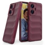 Ultimate Silicon Back Cover Case for Realme Narzo N55| C55 | Military Grade Drop Protection Shockproof Bumper | Anti-Slip Grip | Scratch Proof Micro-Fibre Cloth Inside (Crimson Red)