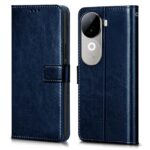 Shock Proof Flip Cover Back Case for Iqoo Z9S 5G | Magnetic Wallet Leather Case with Stand