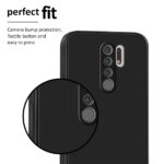 Ultra Slim Soft Rubberised Back Case Cover for Redmi Note 8 Pro | Inner Velvet Fabric Lining | Matte Silicone Flexible Camera Protection Back Cover - Black - Image 5