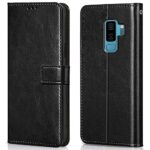 Shock Proof Flip Cover Back Case for Samsung Galaxy S9 Plus | Magnetic Wallet Leather Case with Stand