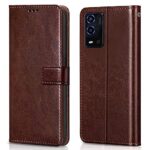 Shock Proof Flip Cover Back Case for Oppo A55 4G | Magnetic Wallet Leather Case with Stand