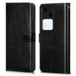 Shock Proof Flip Cover Back Case for Vivo V30 | Magnetic Wallet Leather Case with Stand