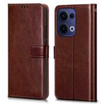Shock Proof Flip Cover Back Case for Oppo Reno 13 5G | Magnetic Wallet Leather Case with Stand