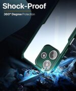 kelpuj TPU+PC Shock Proof Clear Protective Back Case for Mi Redmi 12 5G|Poco M6 Pro 5G-Airedge Technology|360 Degree Camera Protection|Transparent Hybrid Back Case Mobile Cover-Green,Green - Image 7