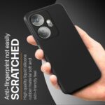 Back Cover for Itel P55 Plus 4G | Ultra Slim Soft Rubberised Case | Inner Velvet Fabric Lining | Matte Silicone Flexible Mobile Case | Camera Protection - Black - Image 5