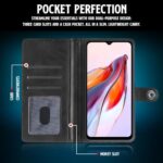 Shock Proof Flip Cover Back Case for Xiaomi Redmi 12C | Magnetic Wallet Leather Case with Stand - Image 5