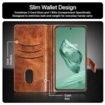 Shock Proof Flip Cover Back Case for 1+ Oneplus 12 5G | Magnetic Wallet Leather Case with Stand - Image 7