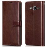 Shock Proof Flip Cover Back Case for Samsung Galaxy J2 Ace Flip Case | Magnetic Wallet Leather Case with Stand