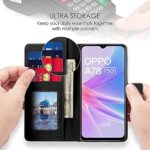 Shock Proof Flip Cover Back Case for Oppo A78 5G | Magnetic Wallet Leather Case with Stand - Image 7