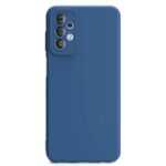 Ultra Slim Soft Rubberised Back Cover Case for Samsung Galaxy A23 4G | Galaxy A23 5G | Inner Velvet Fabric Lining | Matte Silicone Flexible Camera Protection Back Cover - Blue - Image 2