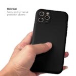 Ultra Slim Soft Rubberised Back Cover for iQOO Z6 5G | Vivo T1 5G | Vivo Y75 5G | Vivo Y55 5G | Inner Velvet Fabric Lining | Matte Silicone Flexible Camera Protection Back Case - Black - Image 8