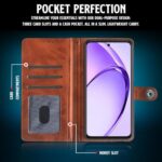 Shock Proof Flip Cover Back Case for Oppo A3X 5G | Magnetic Wallet Leather Case with Stand - Image 7