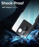 Shock Proof Clear Back Case Mobile Cover for iQOO Z7 Pro | Vivo T2 Pro 5G (Hard | Hybrid PC + TPU | Full Armour Device & Camera Protection | Black) - Image 7