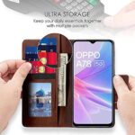 Shock Proof Flip Cover Back Case for Oppo A78 5G | Magnetic Wallet Leather Case with Stand - Image 7
