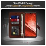 Shock Proof Flip Cover Back Case for Samsung Galaxy M36 5G | Magnetic Wallet Leather Case with Stand - Image 5