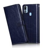 Shock Proof Flip Cover Back Case for Samsung Galaxy M21 | Magnetic Wallet Leather Case with Stand - Image 5