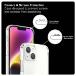 Ultra-Hybrid Crystal Clear Back Case Cover for Apple iPhone 14 | Hard Back | Slim Fit Shockproof Design | Camera Protection Bump | Back Cover Case (PC,TPU | Transparent) - Image 4