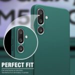 Back Cover for Samsung Galaxy M56 5G | Galaxy F56 5G | Ultra Slim Soft Rubberised Case | Inner Velvet Fabric | Matte Silicone Flexible Mobile Case | Camera Protection - Green - Image 5