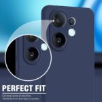Back Cover for Vivo X200 FE 5G | Ultra Slim Soft Rubberised Case | Inner Velvet Fabric Lining | Matte Silicone Flexible Mobile Case | Camera Protection - Blue - Image 5