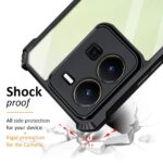 Shock Proof Clear Protective Back Case for Vivo Y35 - AirEDGE Technology | 360 Degree Camera Protection | Transparent Hybrid Back Case Mobile Cover - Black - Image 2