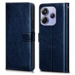 Shock Proof Flip Cover Back Case for Redmi Note 14 Se 5G | Magnetic Wallet Leather Case with Stand
