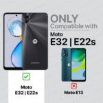 Ultra Slim Soft Rubberised Back Cover Case for Motorola Moto E32 | E22S Inner Velvet Fabric Lining | Matte Silicone Flexible Camera Protection Back Cover ? Green - Image 2