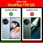 Shock Proof Clear Back Case Mobile Cover for 1+ OnePlus 11R 5G (Hard | Hybrid PC + TPU | Full Armour Device & Camera Protection | Earthy Black) - Image 3