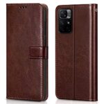 Shock Proof Flip Cover Back Case for Mi Redmi Note 11T 5G | Magnetic Wallet Leather Case with Stand