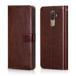 Shock Proof Flip Cover Back Case for Lenovo K8 Note | Magnetic Wallet Leather Case with Stand