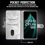 Shock Proof Flip Cover Back Case for Iqoo Z9 Lite | Magnetic Wallet Leather Case with Stand - Image 7