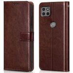 Shock Proof Flip Cover Back Case for Motorola Moto G 5G | Magnetic Wallet Leather Case with Stand