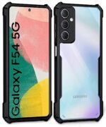 Shock Proof Clear Back Case Mobile Cover for Samsung Galaxy M54 | F54 5G (Hard | Hybrid PC + TPU | Full Armour Device & Camera Protection | Black) - Image 3