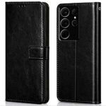 Shock Proof Flip Cover Back Case for Samsung Galaxy S23 Ultra 5G | Magnetic Wallet Leather Case with Stand