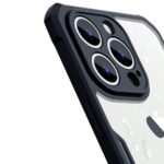 kelpuj Shock Proof Clear Protective Back Case Compatible with Apple iPhone 13 Pro - AirEDGE Technology | 360 Degree Camera Protection | Transparent Hybrid Back Case Mobile Cover - Black - Image 4