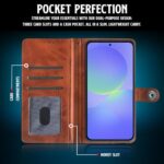 Shock Proof Flip Cover Back Case for Samsung Galaxy A36 5G | Magnetic Wallet Leather Case with Stand - Image 5