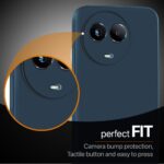 Back Cover for Realme Narzo 60X 5G | 11 5G | 11X 5G | C67 | Ultra Slim Soft Rubberised Case | Inner Velvet Fabric Lining | Matte Silicone Flexible Mobile Case | Camera Protection - Blue - Image 8