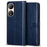 Shock Proof Flip Cover Back Case for Vivo Y100 5G | Magnetic Wallet Leather Case with Stand - Image 3